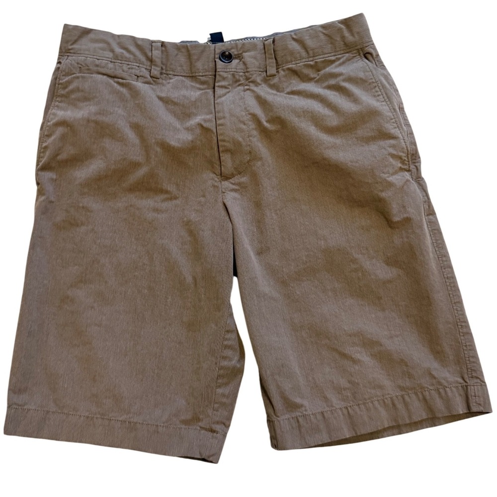 Banana Republic Brown Striped Chino Shorts Men's Sz. 31 Flat Front Casual Shorts